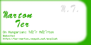 marton ter business card